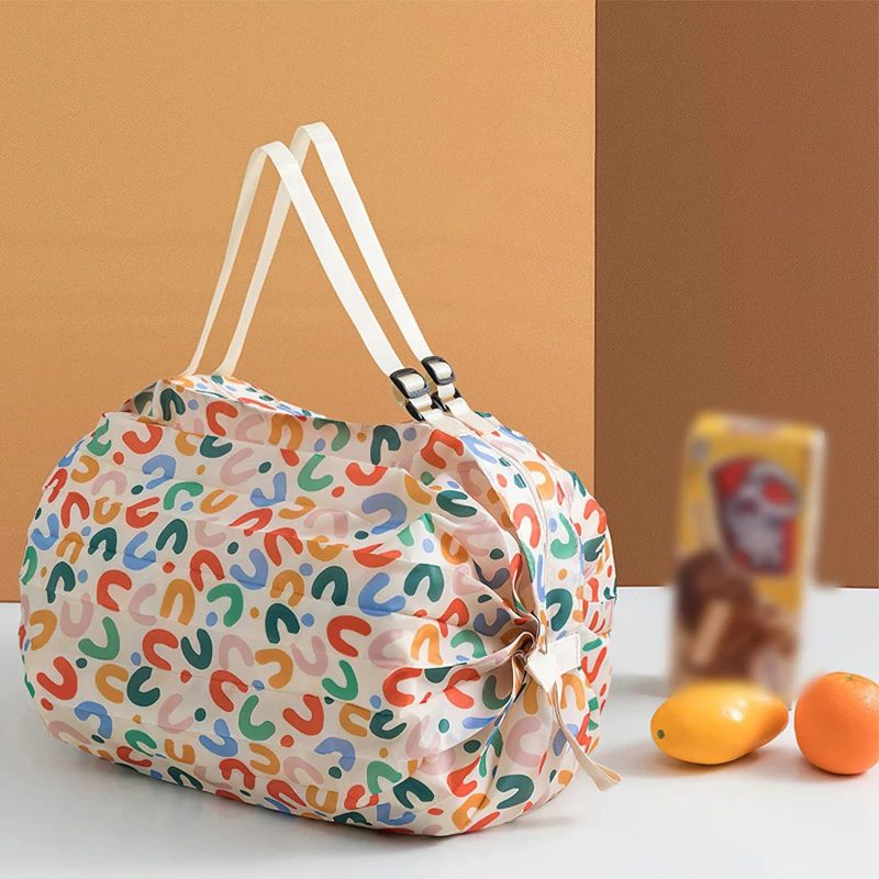 Faltbare Einkaufstasche, wasserdicht, für Reisen, tragbare Aufbewahrungstasche, Strandtasche, Supermarkt, Lebensmittelgeschäft, Einkaufstasche