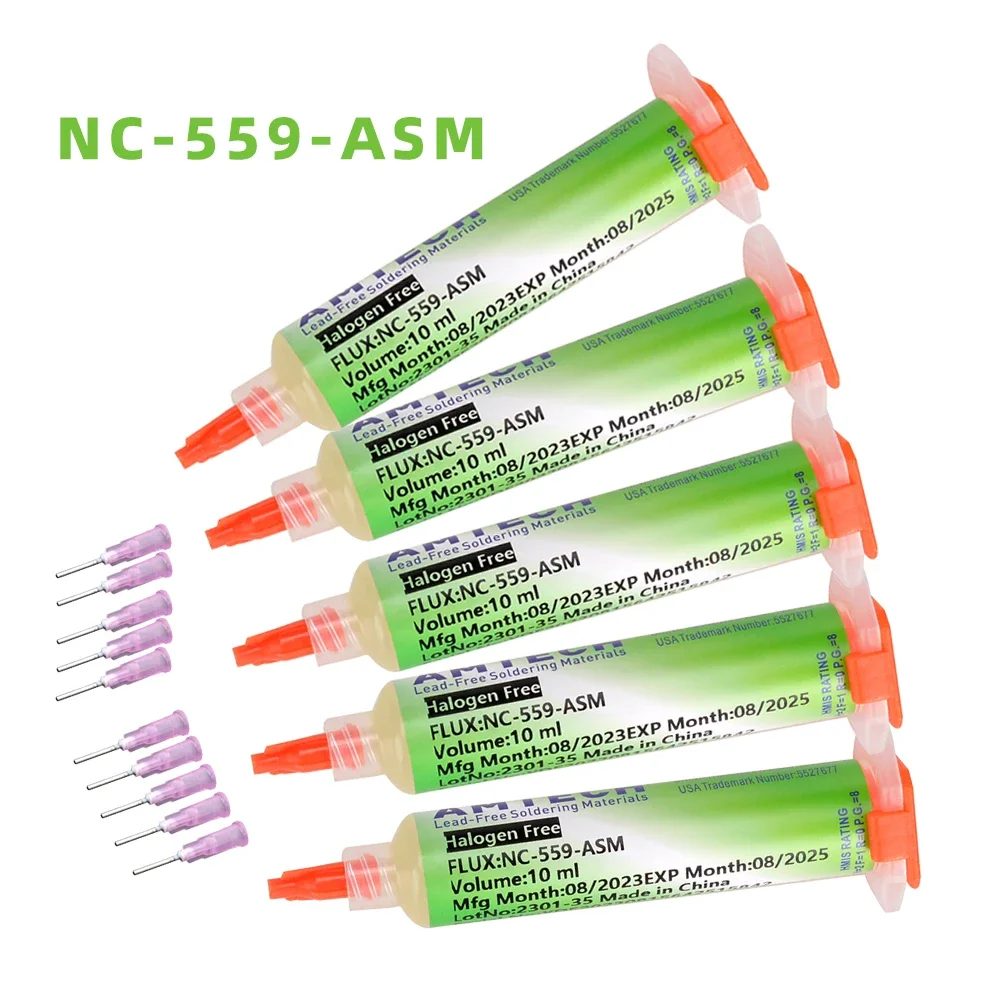 BGA PCB No-Clean Lotpaste Schweißen Advanced Oil Flux Grease 10cc Lötreparaturpaste NC-559-ASM