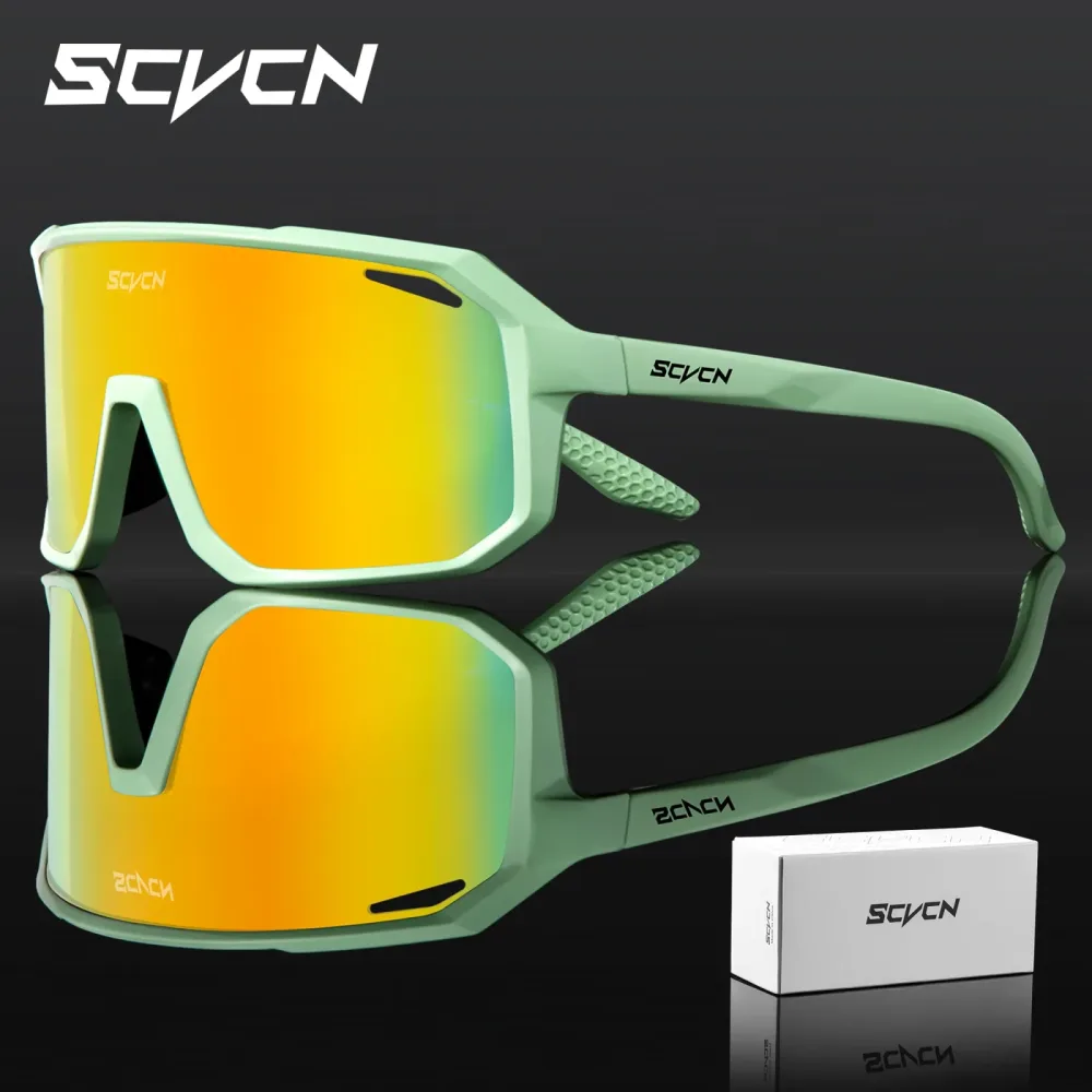 SCVCN Heißer Radfahren Gläser Fahrrad Sonnenbrille Männer UV400 Brillen Outdoor Sport Straße Brille Fahrrad Frauen Reiten Wandern Sonnenbrille
