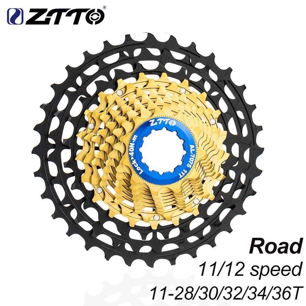 ZTTO Ultraight 11 12-Gang-Rennradkassette 11s 12s 11-28/30/32/34/36T ULT Kettenrad 11s 34T Gold Schwungrad 11V 12V Gravel K7 HG