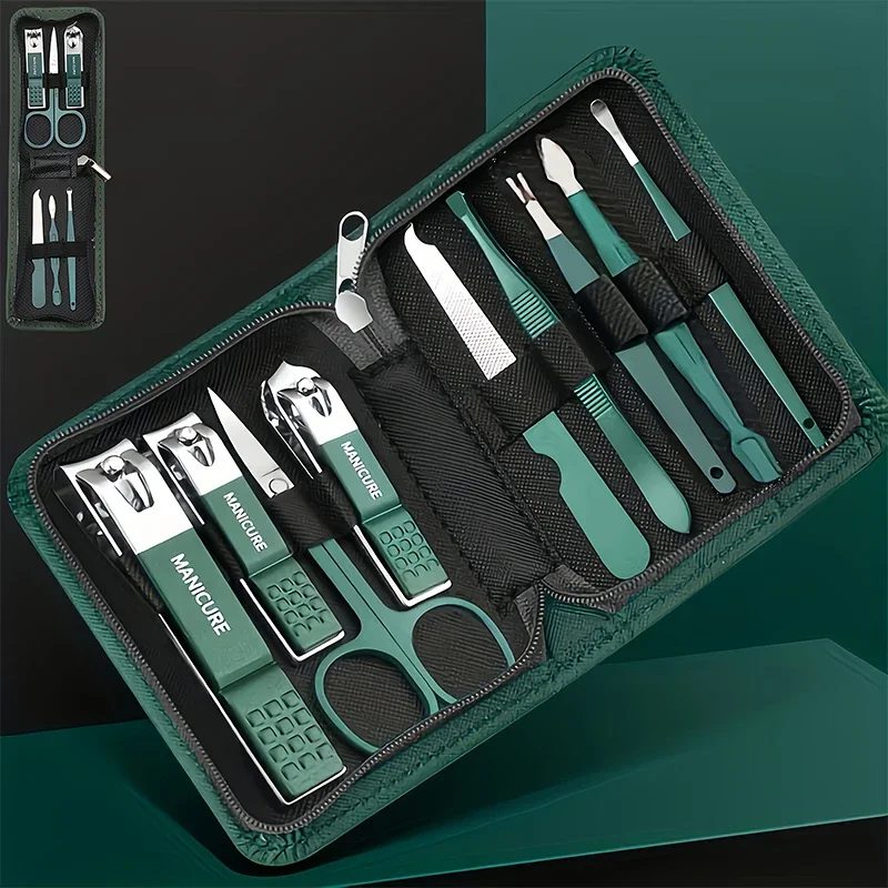 6/9-teiliges Set aus Edelstahl, Maniküre-Set, tragbares Beauty-Set mit Nagelknipsern, Scheren, Dateien, ideale Nagelknipser-Werkzeuge