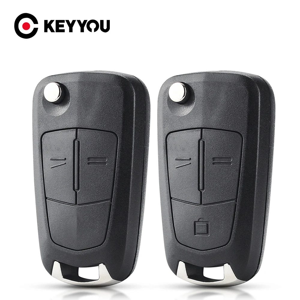 KEYYOU 2/3BNT Fernbedienungs-Schlüsselgehäuse für Vauxhall Opel Corsa Astra Vectra Signum H Vectra Autoschlüssel-Abdeckung HU43 HU100 Klinge