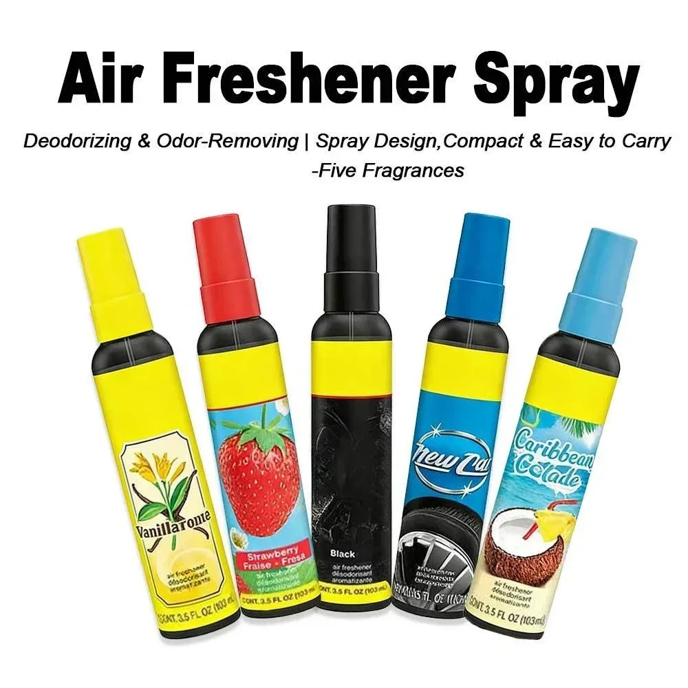 Fünf Duftvarianten Auto-Lufterfrischer-Spray, Tragbare Flasche, Desodorierend und Erfrischend, Für ein Erfrischendes Fahrerlebnis