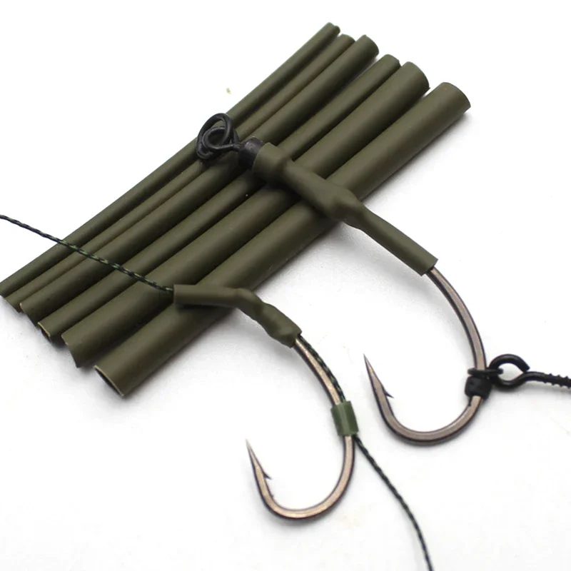 30PCS Karpfen Angeln Zubehör Matte Silikon Schrumpf Schläuche Rig Rohr Für Karpfen Angeln Ronnie Rigs Haar Rig Terminal Tackle