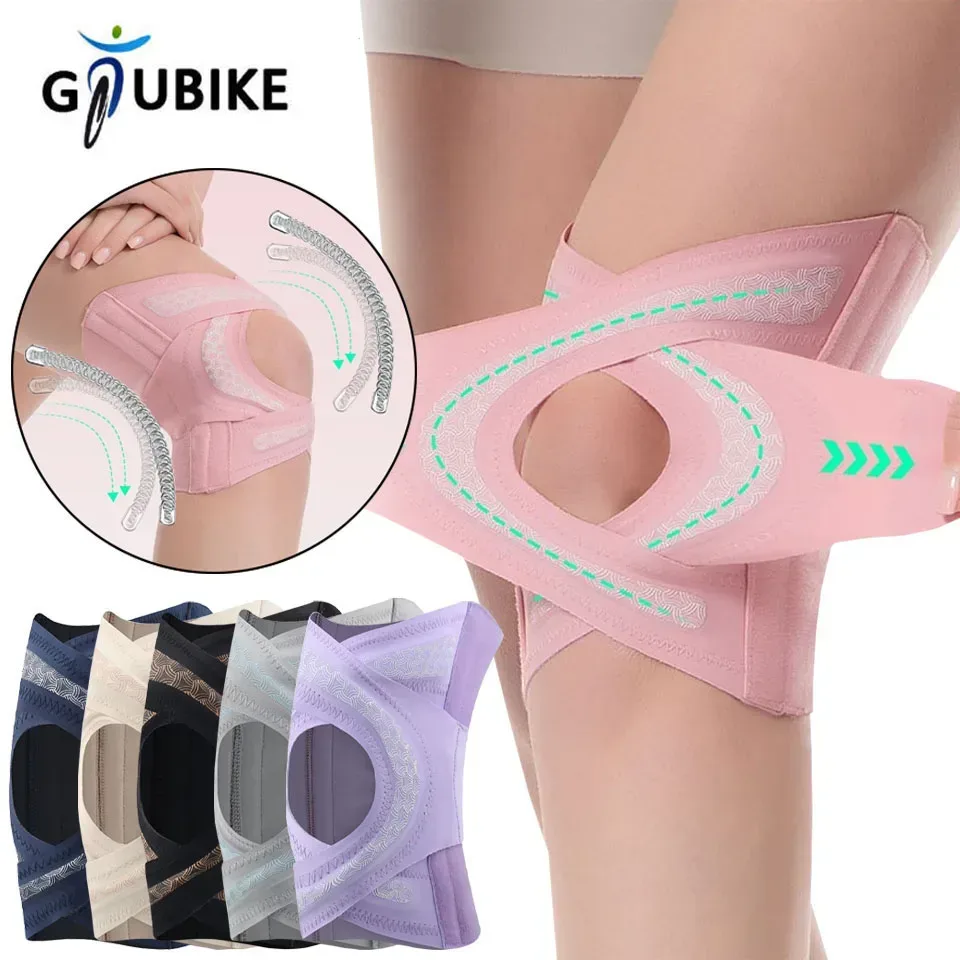 GTUBIKE 1 Stück dünne Kreuz-Sport-Kniebandage, Meniskus-Schutz, Kniestütze für Laufsport, rutschfeste Kompressions-Kniebandage