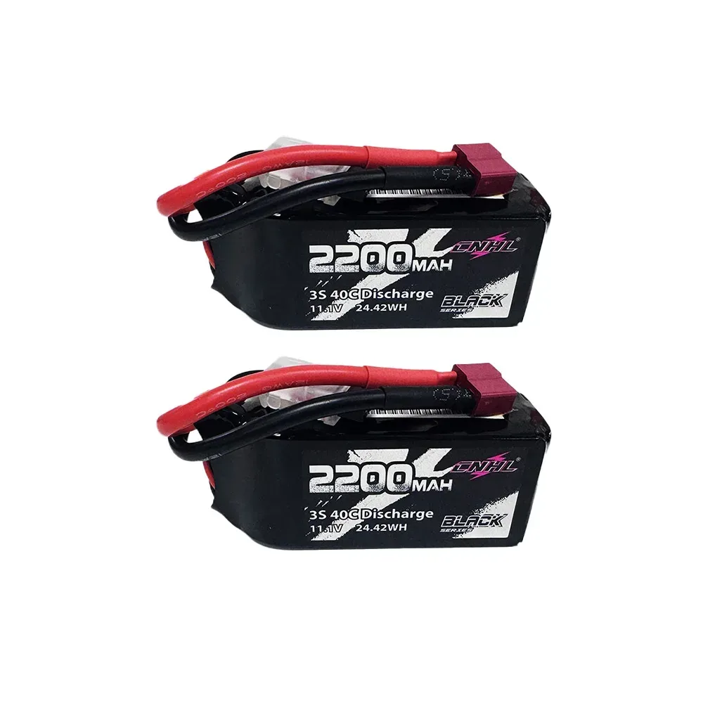 2 Stück CNHL 3S Lipo Akku 40C 2200 mAh 11,1 V Kurzschlussgeschützt mit Deans T-Stecker für RC Auto Drohne Flugzeug Quadcopter Helikopter FPV