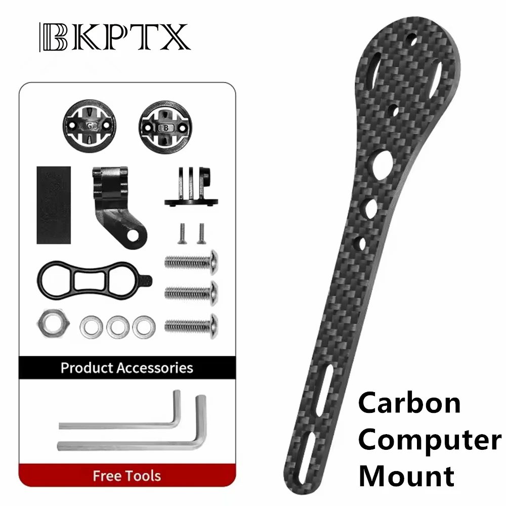 BKPTX CM-01 Carbon-Computerhalterung für Garmin/Bryton/Kamera, integrierter Lenker für Rennräder, 3K-Fahrradzubehör