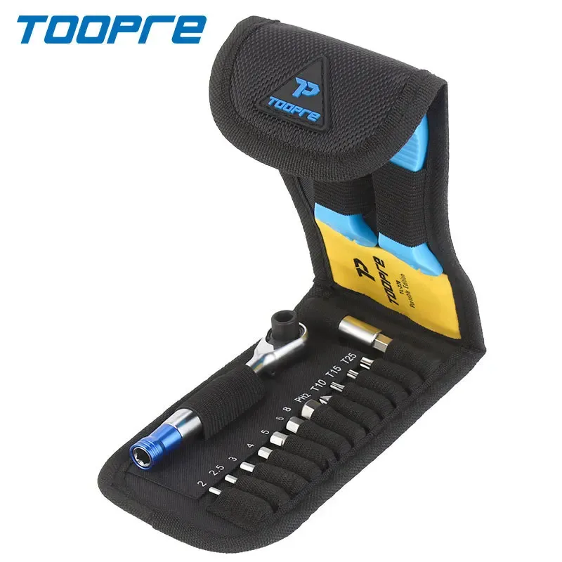TOOPRE Fahrrad Ratsche Reparatur Set Tragbare Edition Multifunktionale Fahrrad Reifen Schlüssel Reifen Reifen Patch Reparatur Werkzeug Kits