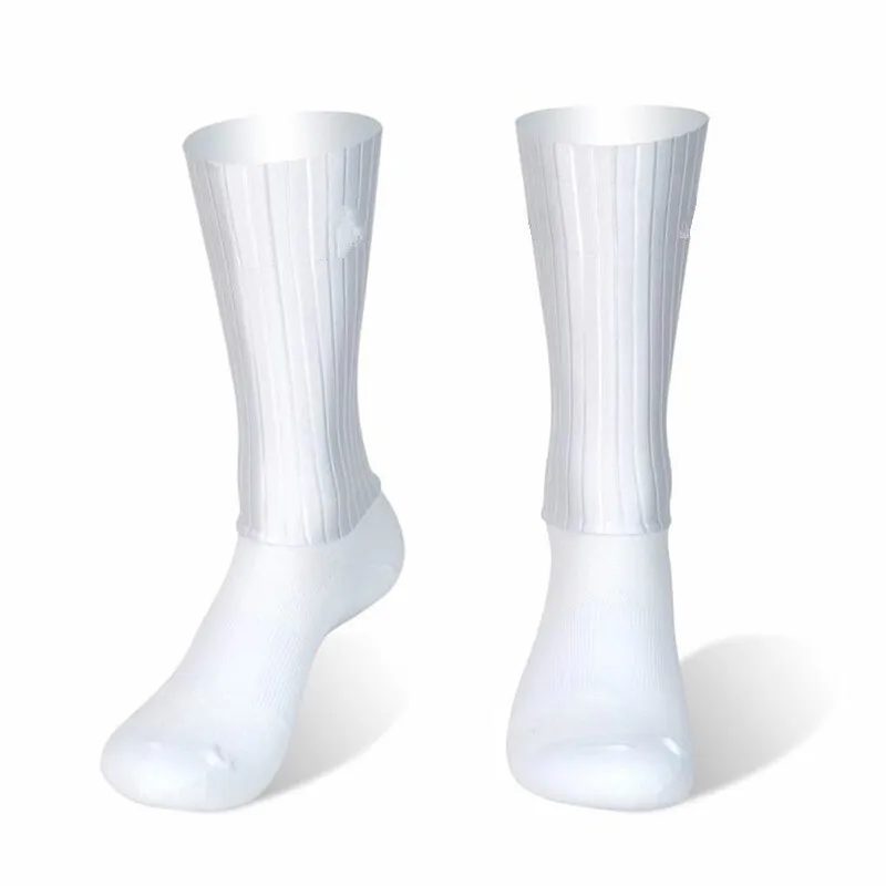 2026 Neue Radsport-Antirutsch-Socken mit Silikon, Sommer Whiteline Aero Socken für Herren, Fahrrad-Sport-Laufsocken, Calcetines 2024 Neue Socken