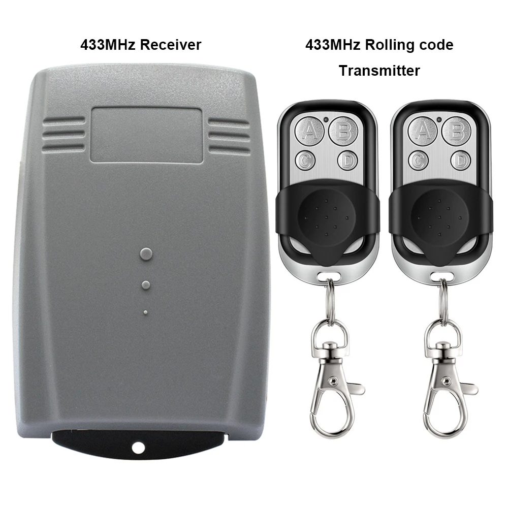 Universal Garage Tür Empfänger 2CH Relais Schalter 433,92 Mhz Fernbedienung Rolling Code Sender Für Tor Controller