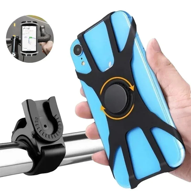 360 °   Abnehmbarer Handyhalter, universelle Handyhalterung für Fahrrad, Motorrad, Roller, Kinderwagen, Handyhalterung für 10,2 cm bis 17,8 cm Smartphon