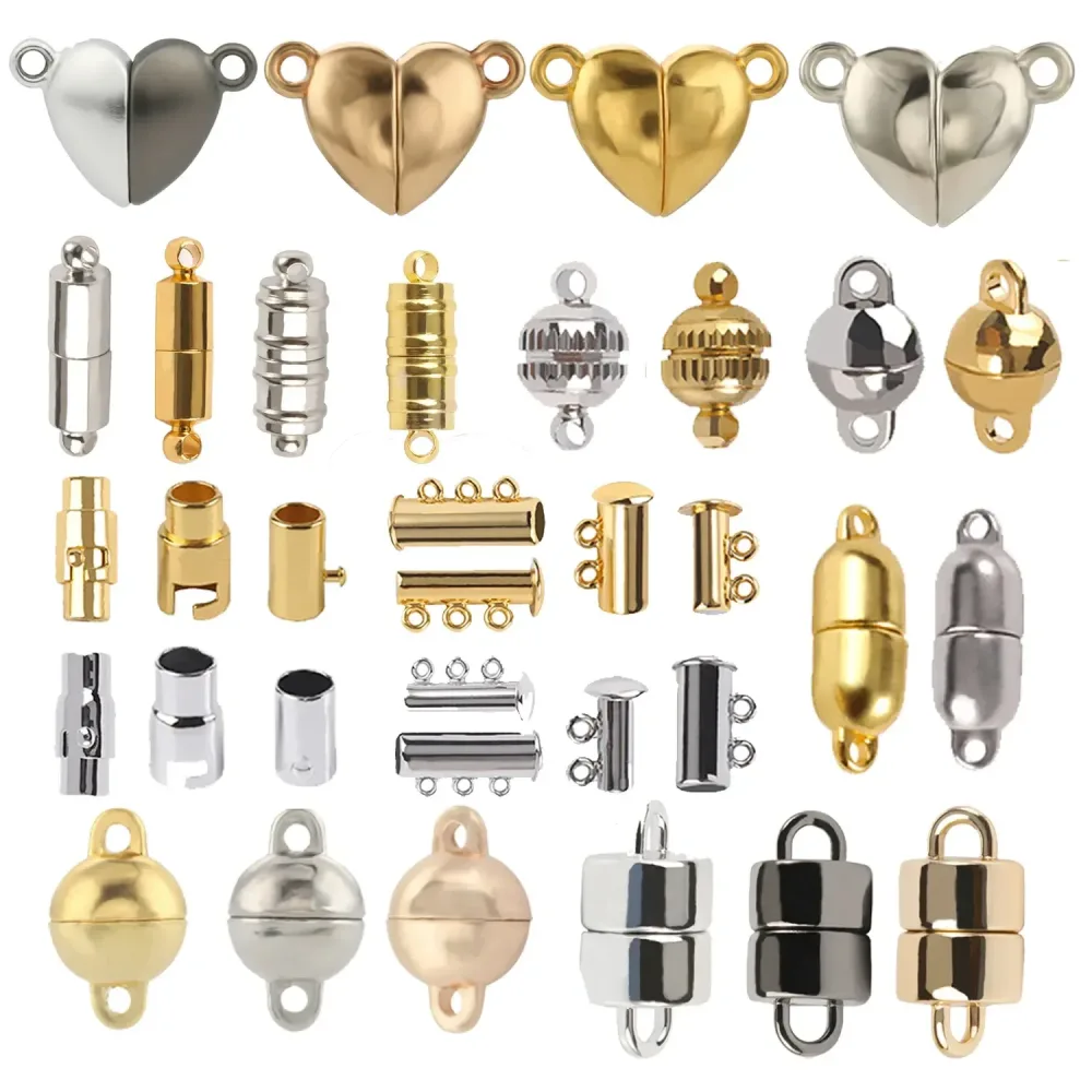 10-5Sets Edelstahl Starke Magnetische Verschlüsse Magnet End Verschluss Anschlüsse Für Schmuck Machen DIY Armband Halskette Zubehör