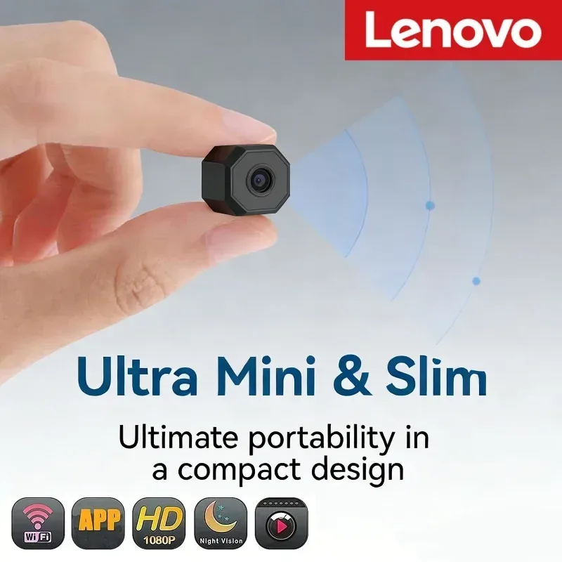 Lenovo Drahtlose Kamera 4K Überwachungskamera Mini-Videokamera Nachtsicht Bewegungserkennung Camcorder Mini-Kamera Monitor Smart Home