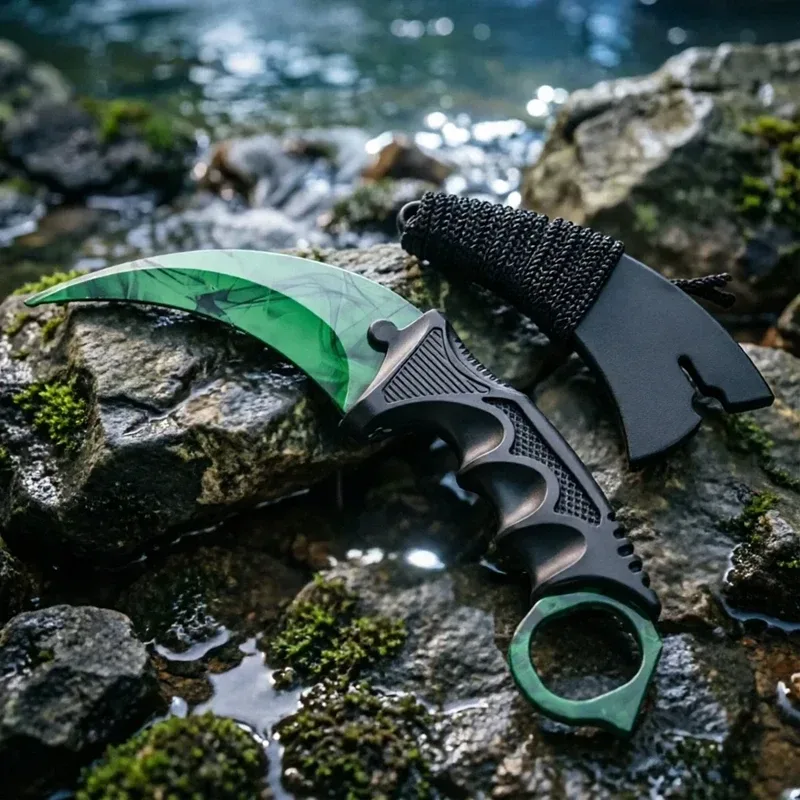 Sicherheits-Trainingsrequisite mit gebogenem, ungeschliffenem Schaft und ergonomischem Griff, mehrfarbige Optionen für Übung und Cosplay