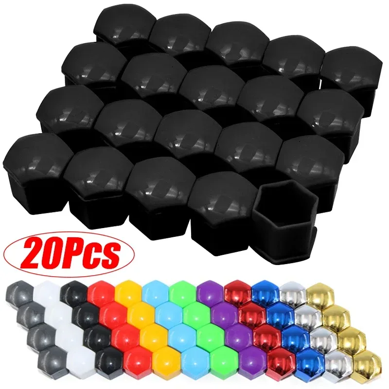 20Pcs Auto Rad Mutter Kappen Anti-Rost Auto Hub Schraube Schutz Abdeckungen Auto Reifen Schraube Kappen Mutter Bolzen abdeckungen Auto Außen 17/19/21mm