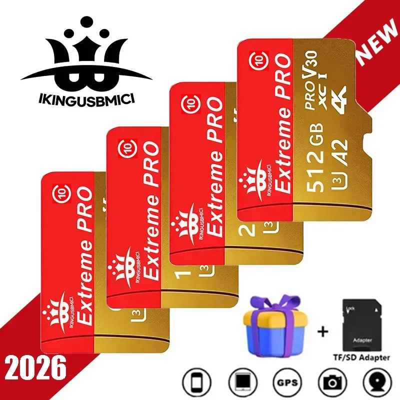32GB 64GB 128GB 256GB 512GB Mini SD-Karte Drohnen-Qualität Klasse 10 TF Micro-Speicherkarte Klasse 10 Premium Schnell Hochwertig U3 Zuverlässig