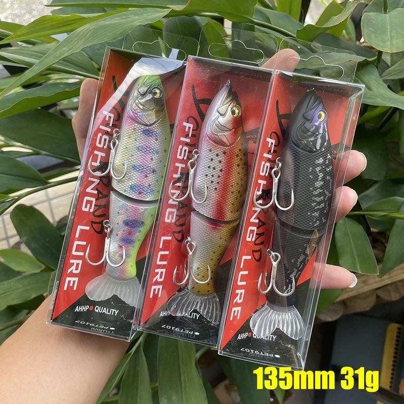 Swimbait Angelköder 135 mm 31 g Multi Joint Langsam sinkender Köder Wobbler Künstlicher harter Köder Bass Hecht Meeresangeln