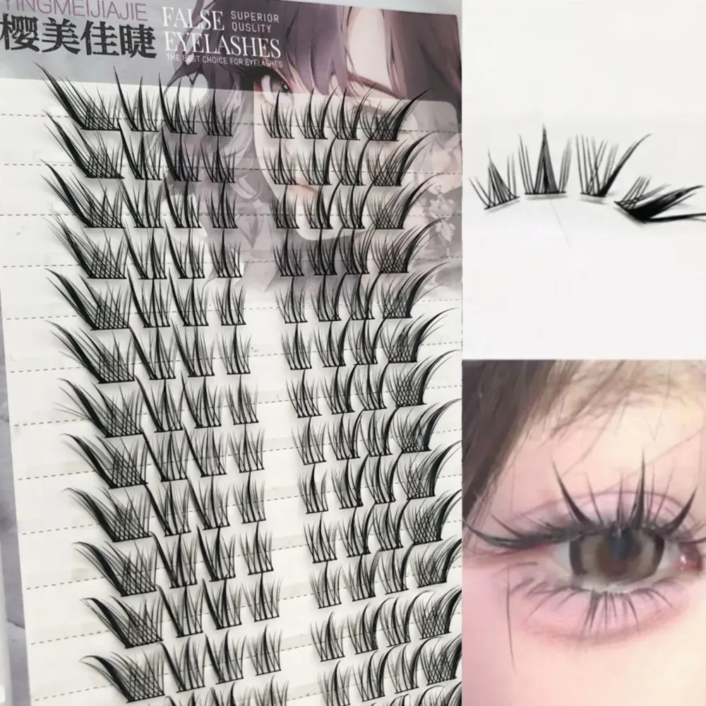 Auge Schwanz Verlängerung Falsche Wimpern Einzelne Füchse Stil Wimpern Natürliche Cosplay Gefälschte Wimpern Curling Wispy Wimpern Verlängerung