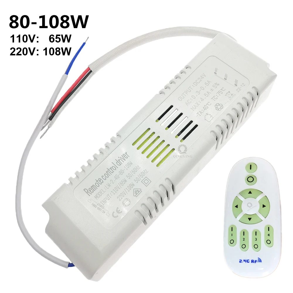 24V 2,4G Fernbedienung LED-Treiber 80-108W Netzteil für Zweifarbige LED-Streifen Dimmen und Farbwechsel