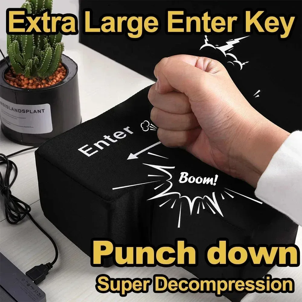 Große USB Enter Key Maus Anti Stress Taste Dekompression Computer Jede Vent Kissen Taste Desktop Kissen Für Programmierer Arbeiter