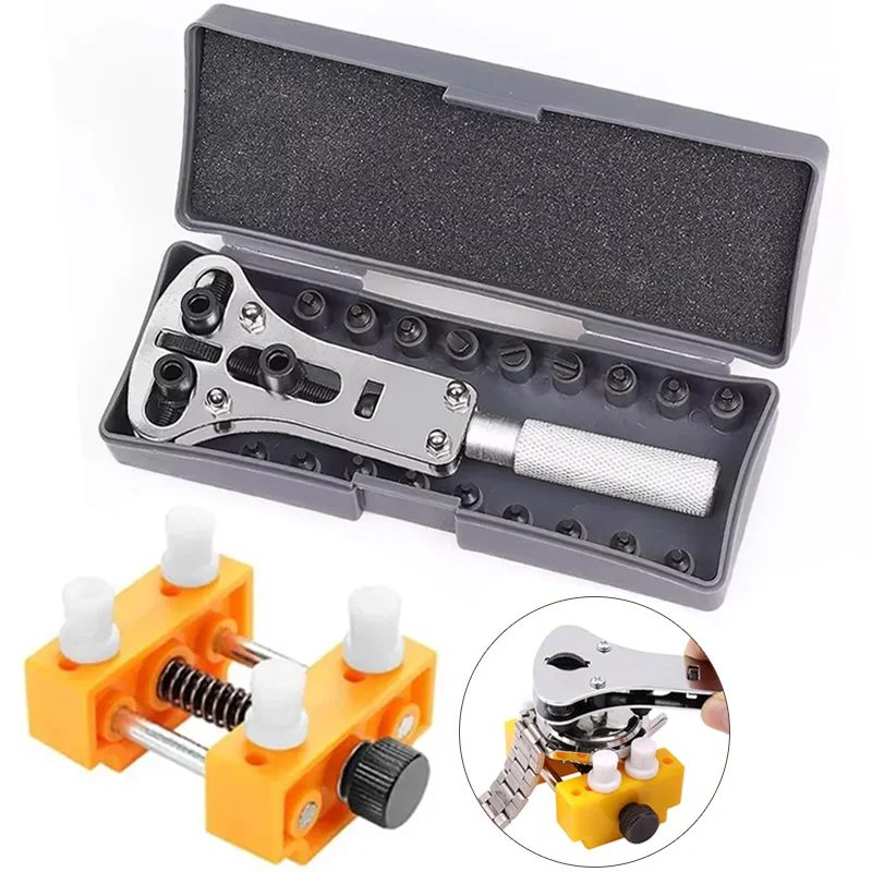 Einstellbare Uhrmacher Reparatur Werkzeuge Schraube Zurück Remover Schlüssel Uhr Zurück Fall Abdeckung Halter Opener Drei Backen Öffnen Abdeckung Werkzeug