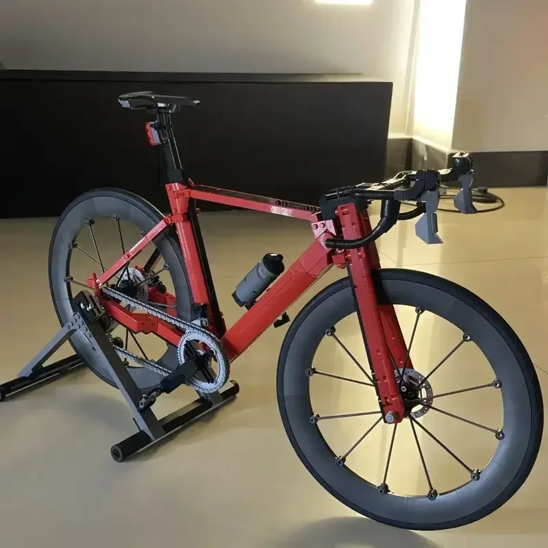 Brandneu: Technisches 1015-Teiliges Rennrad-Bausatz, Rennwagen MOC DIY-Modell zum Ausstellen, Realistische Merkmale, Geburtstagsgeschenk
