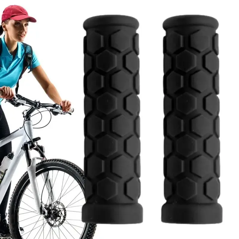 2PCS Fahrrad Griffe Berg Lenker Handschuhe Nicht-slip Gummi Griffe Lange Und Kurze Radfahren Ausrüstung Fahrrad Drehen Griff griffe