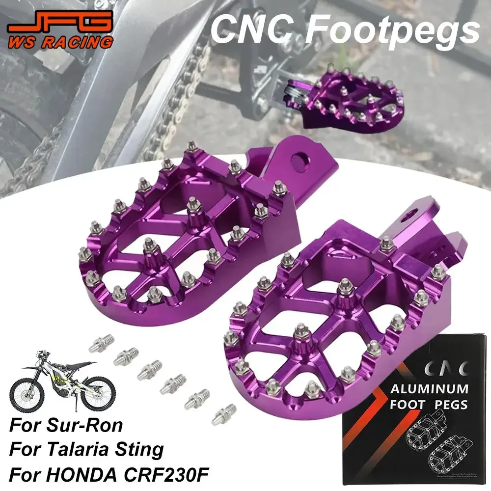 Für Surron CNC Fußrasten Motorräder Zubehör Fußrasten Fußpedal Für Talaria Sting Sur Ron Lightbee CRF 150F 230F Elektrische Fahrrad