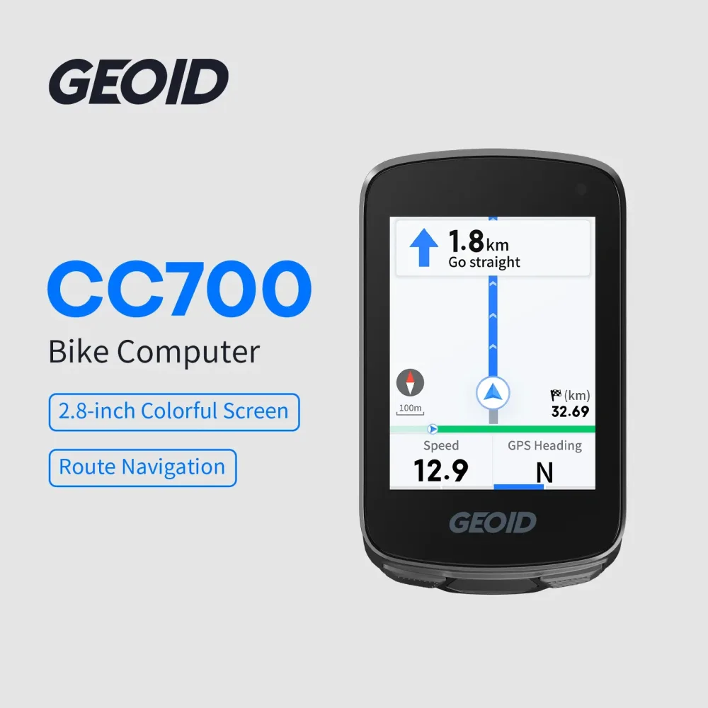 GEOID CC700 GPS-Fahrradcomputer, 2,8-Zoll-Farbbildschirm, Routennavigation, Fahrradtacho, WIFI, wasserdicht, Radfahren, Kilometerzähler