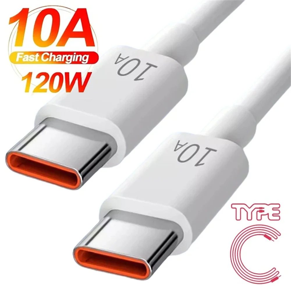 10A Typ C zu Typ C Kabel 120W Super Schnelle Lade Telefon Ladegerät USB C Datenkabel Für Samsung Xiaomi Huawei Schnell Ladegerät Kabel