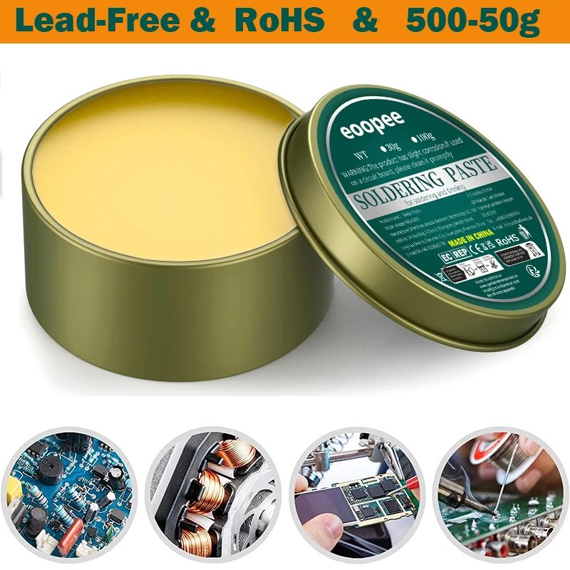 Lotflussmittelpaste für Elektronik, kein sauberes Flussmittel, bleifreie Lötplatinen, Kupfer, elektrischer Draht, sichere Schweißpaste