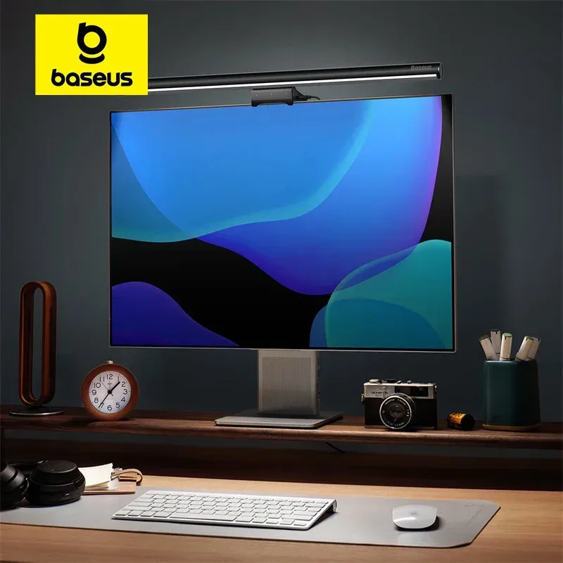 Baseus Bildschirm Licht Schreibtisch Lampe Computer Licht Bildschirm Hängen Licht Neue Tisch Lampe LCD Monitor Laptop Licht USB Studie Lesen Lampe