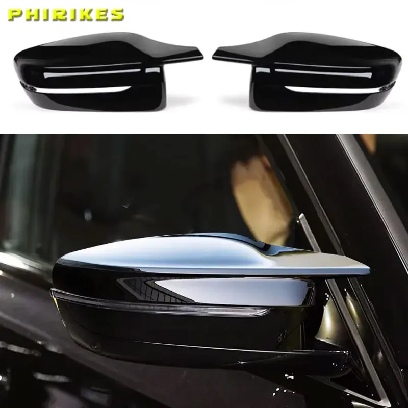G30 G38 Helle schwarze Seitenflügel-Rückspiegel-Abdeckkappen für BMW 2 3 4 5 7 Serie G20 G21 G28 G22 G11 G12 G42 M4 Stil LHD RHD