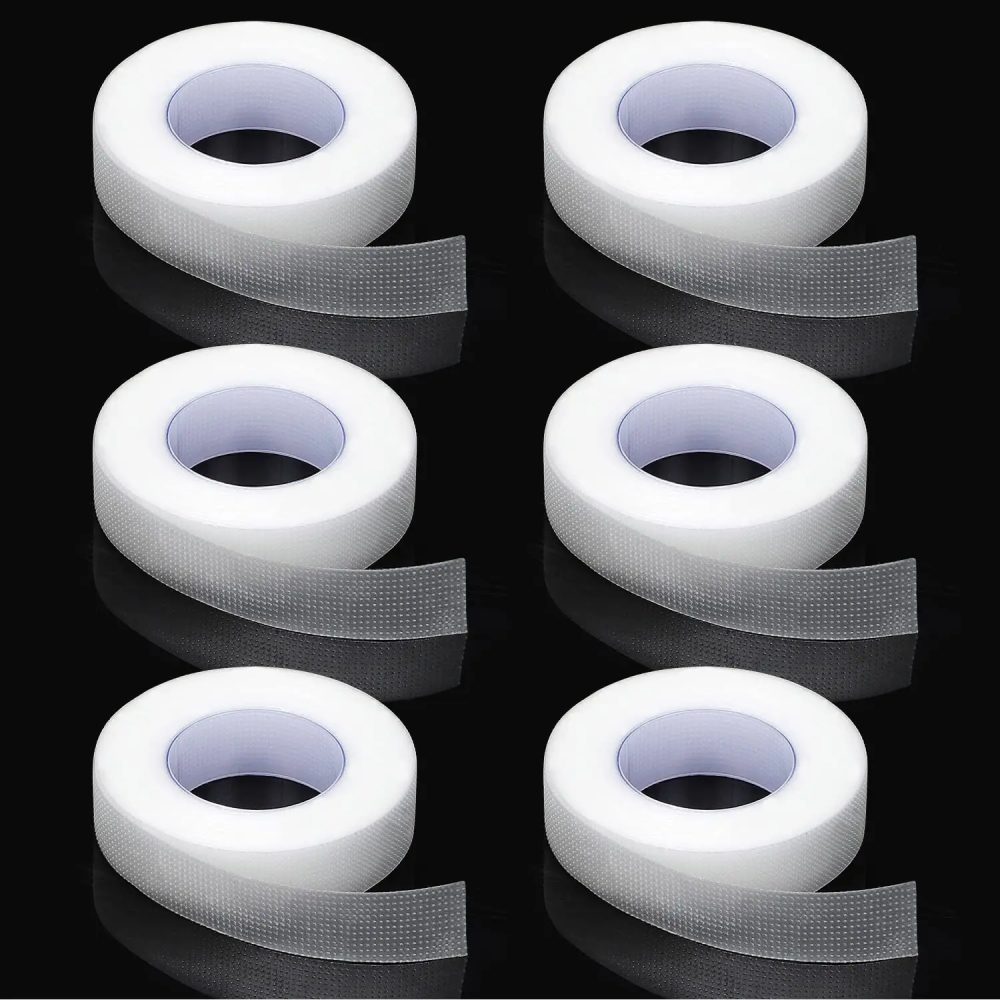 Wimpernband, transparenter Klebestoff, 9 m/10 Yard/Rolle, selbstklebendes, atmungsaktives Mikroporen-Stoffband für die Wimpernverlängerungsversorgung