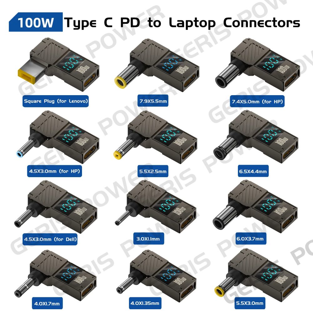 ? 100 W USB C PD zu DC Stromanschluss 19 V 20 V Universal Laptop Netzteil Ladegerät Stecker Jack Tip Konverter für Lenovo Asus HP