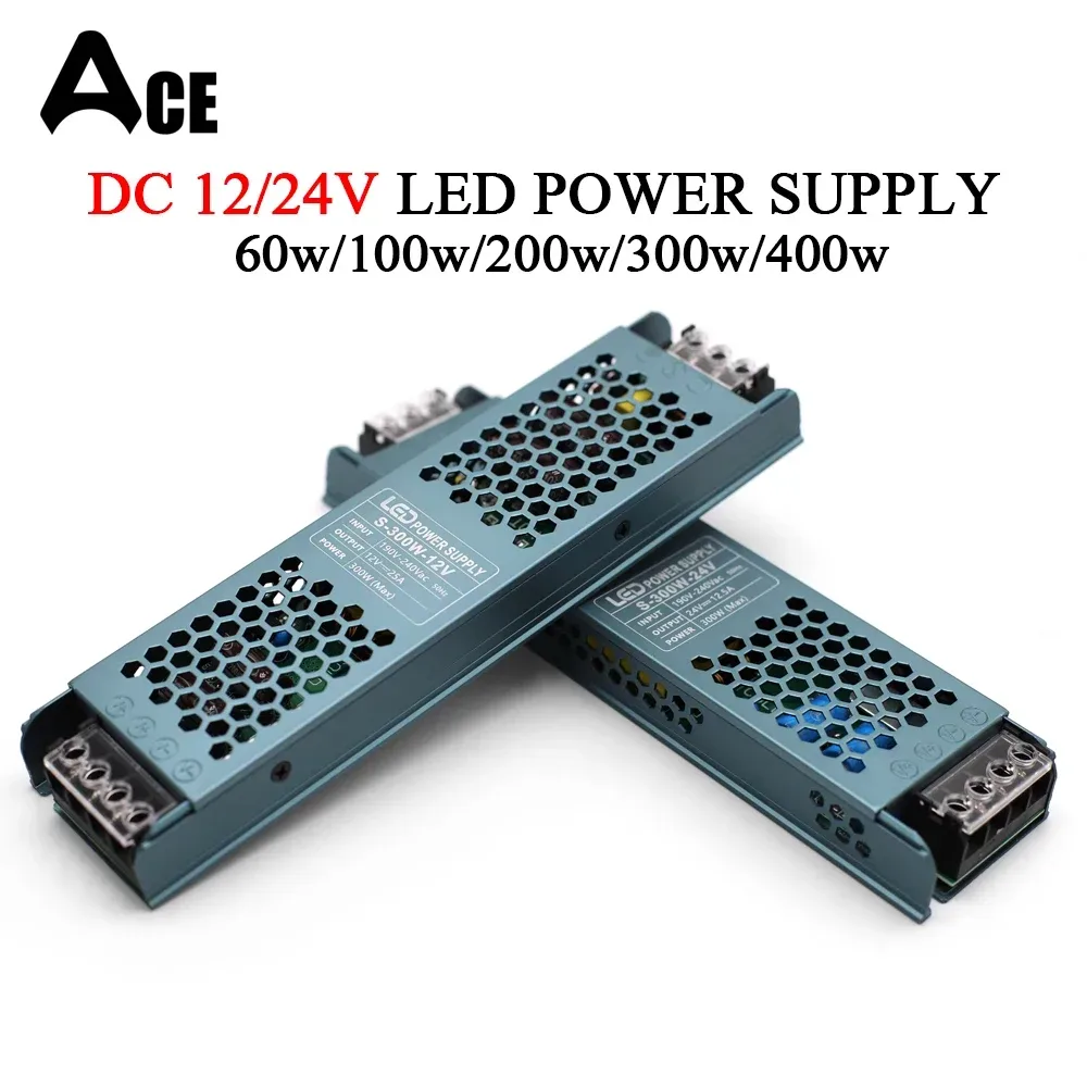DC 12V 24V Schalt Netzteil AC190-240V Stumm Beleuchtung Transformatoren 60W 100W 200W 300W 400W LED Licht Fahrer Power Adapter