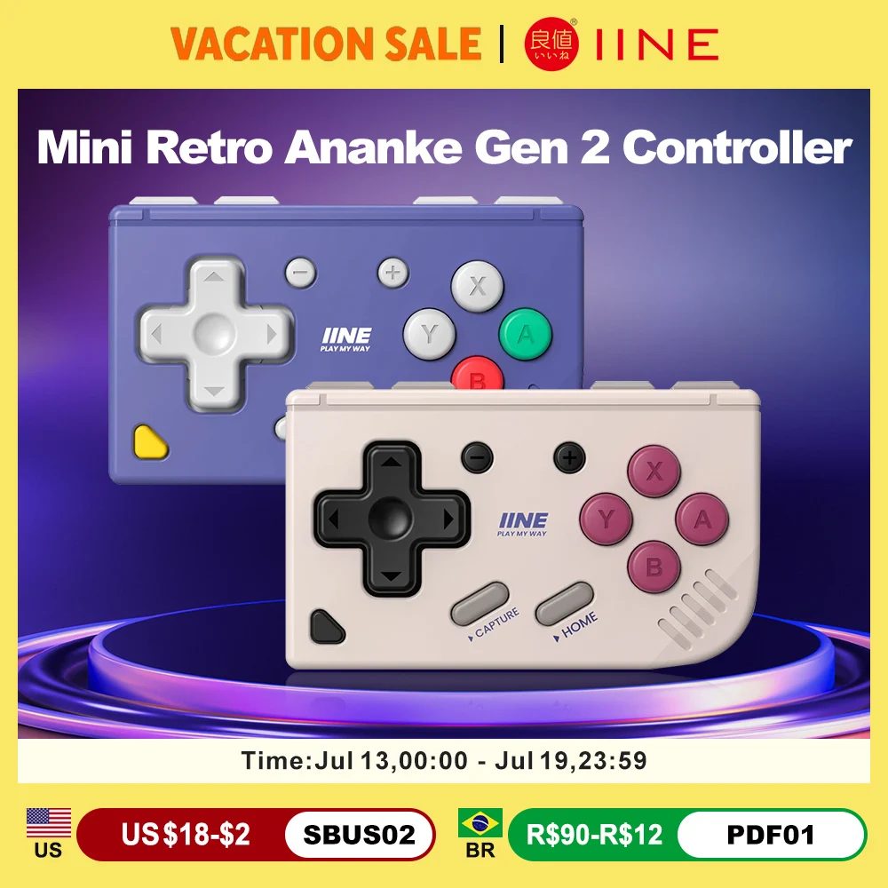 Retro Mini-Gamepad für Nintendo Switch 2/1 iOS Android PC Tablet IINE Tragbarer Controller E-Book PPT Kurzvideo Seitenumblätterung