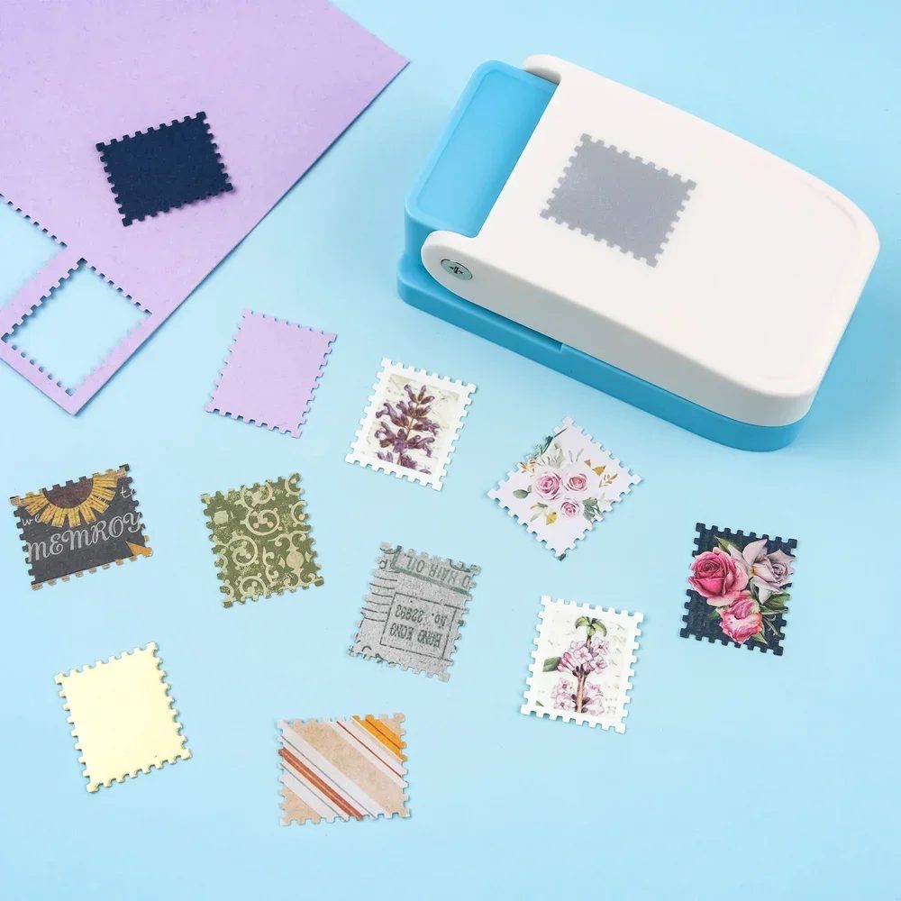 1 x 0,8 Zoll rechteckiger Briefmarken-Stanzhebel, Aktions-Bastelstanzer für Papierarbeiten, Scrapbooking, verschiedene Materialien, Stanzwerkzeug