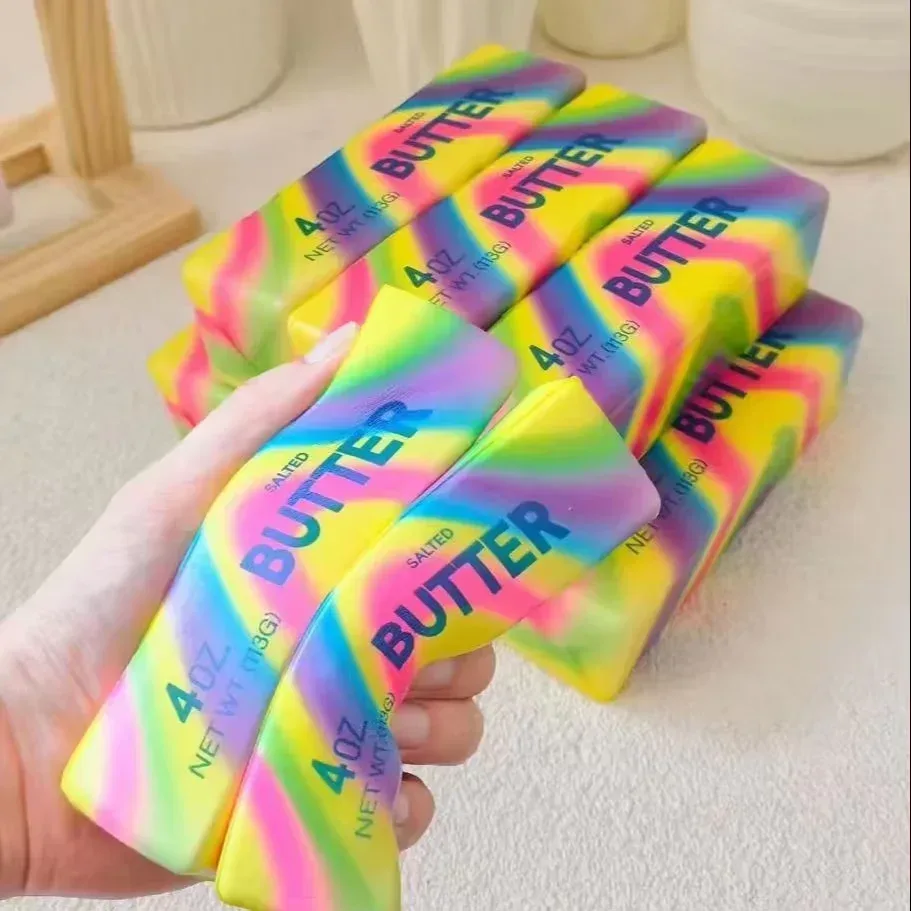 1/2/3/5 Stücke Weicher und Quetschbarer Butter-Sticks, Handgequetschtes Fidget-Spielzeug für Erwachsene, Geschenke zur Linderung von Angst und Stress für Erwachsene