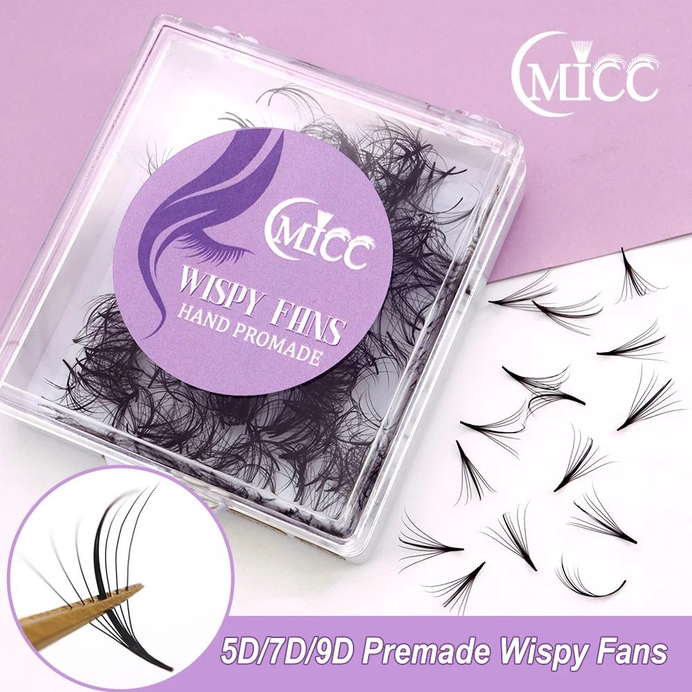 Cmicc 5D/7D Spitze Basis Wispy Wimpern Vorgefertigte Volumen Lose Fans CC Sandwich Spikes Handgemachte Natürliche Falsche Wimpern Extensions