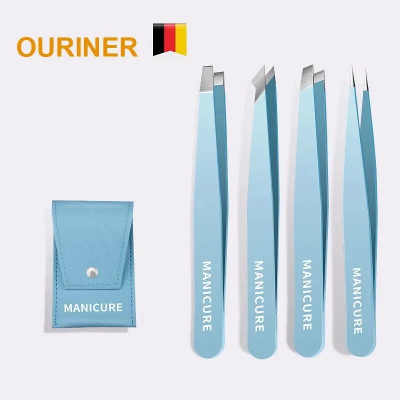 Augenbrauen Pinzette bunte Haare Schönheit feine Haare Puller Edelstahl schräg Augenbrauen Clips Entfernung Make-up-Tools