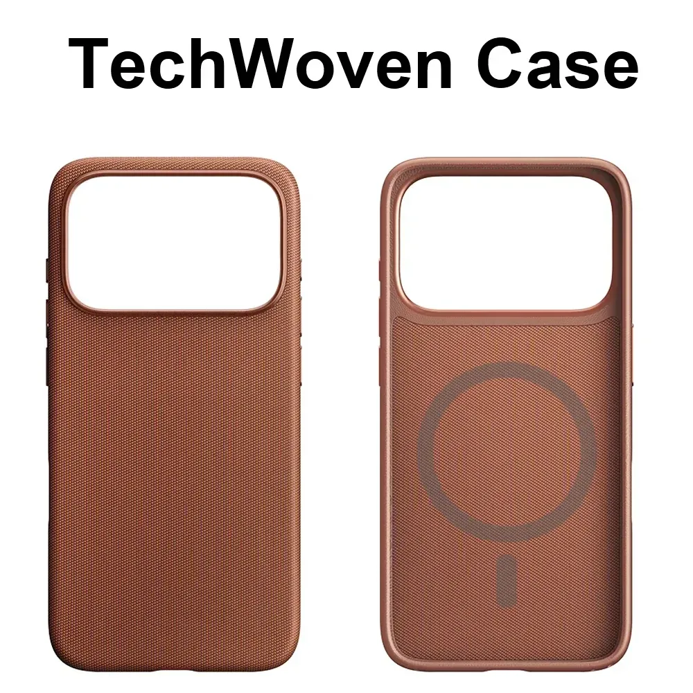 Luxuriöse TechWoven Magnetische Adsorptions-Handyhülle für iPhone 17 16 15 14 13 18 Pro Max TechWoven für Magsafe Kabelloses Laden
