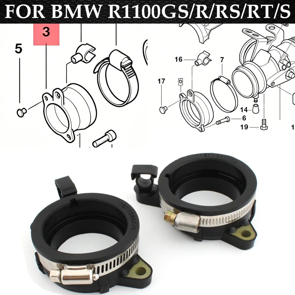 Für BMW R1100GS/R/RS/RT/S Einlass-Ansaugrohr aus Gummi Passend für Luftansaugung Motorrad-Vergaser