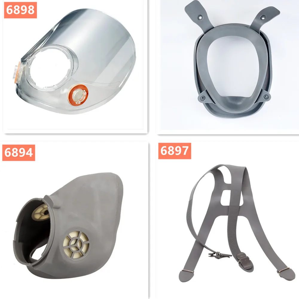 6898 Bildschirm 6897 Stirnband 6894 6864 Zubehör für 3M 6800 Gasmaske Chemische Atemschutzmaske Gesichtsschutzschutz