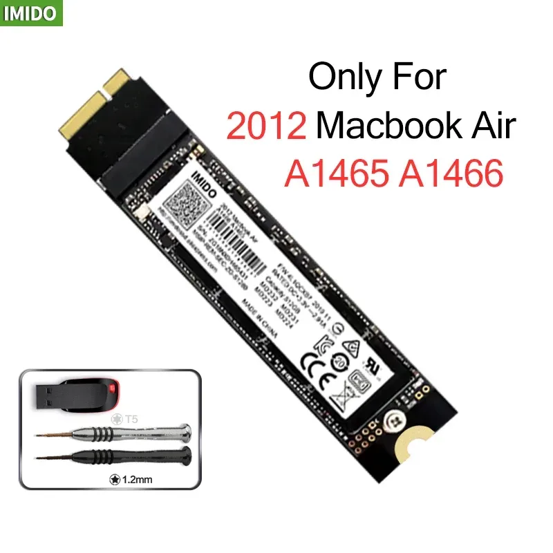 MacBook SSD-Festplatte für Laptop 512 GB 256 GB kompatibel mit Air 2012 A1465/66 Disk mit großer Kapazität Imido Store SSD