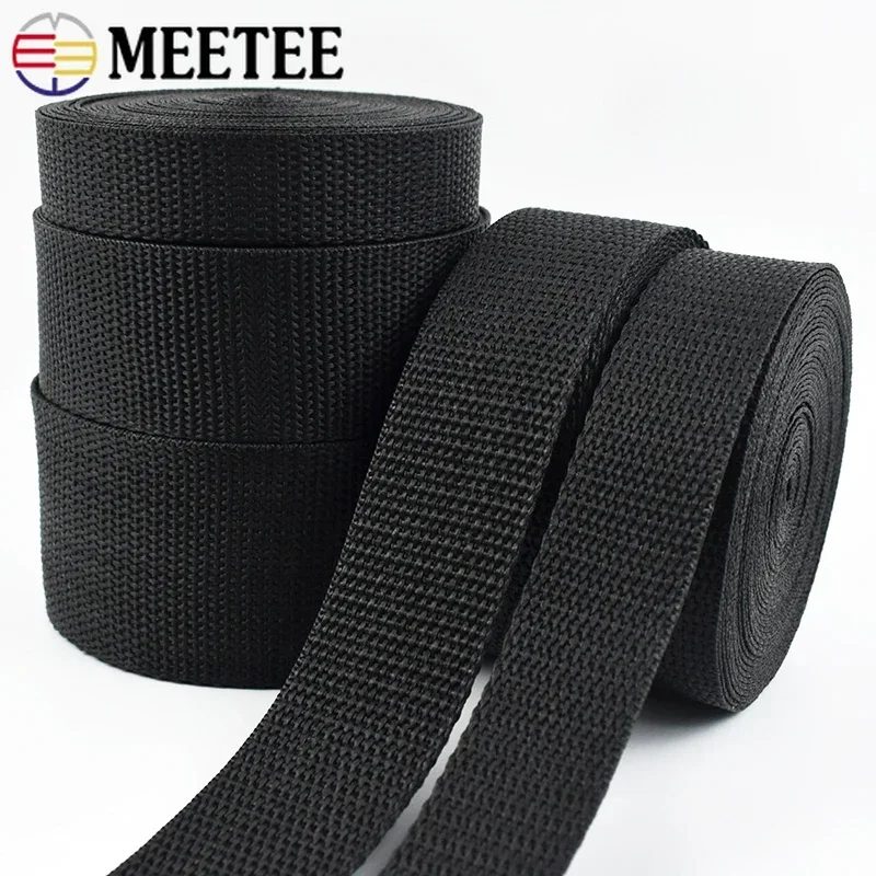 2-10M Meetee 20-50mm Nylon-Gurtband für Taschen, Schultergurt, Meterware, Gürtelband, Dekorationsband, Bindeband, Nähzubehör