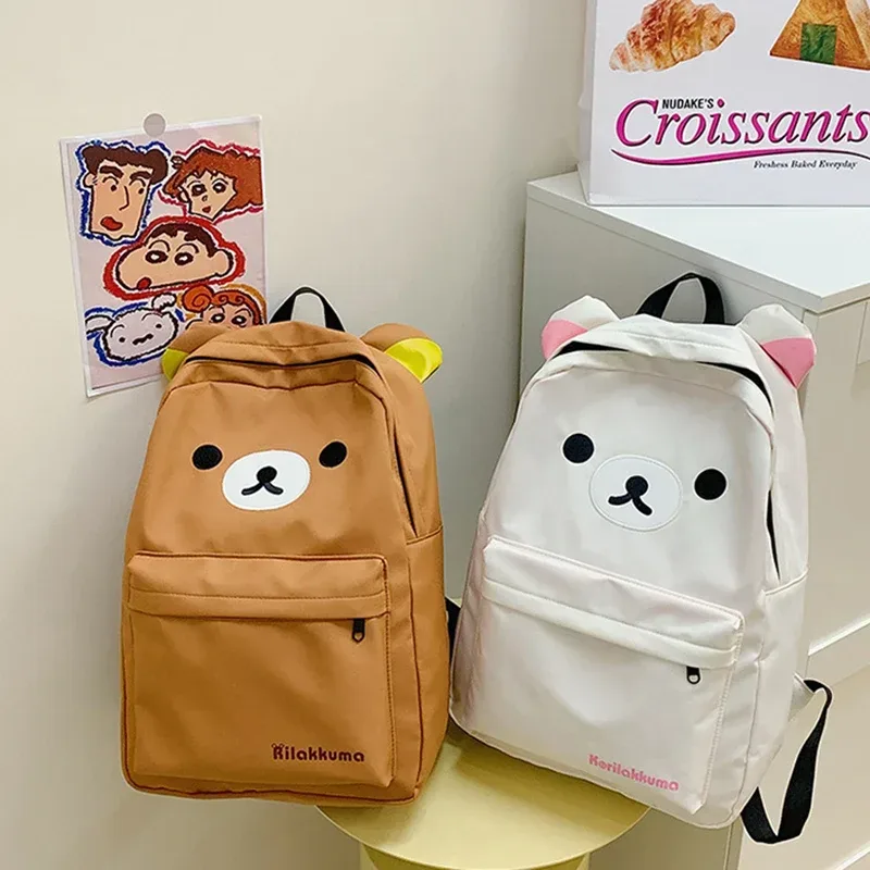 Heißer Verkauf: Niedlicher Rilakkuma-Bären-Rucksack ? Große Kapazität, Anime-Cartoon-Design, Stylische Schultasche aus Nylon, Schultertasche