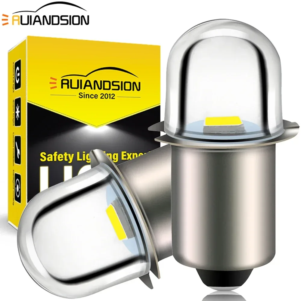 Ruiandsion P13.5S LED-Birne 6V 12V 24V Mini-LED-Anzeigeleuchte für Taschenlampe Arbeitsleuchte Motorrad Instrumentenlampe 3000K/6000K