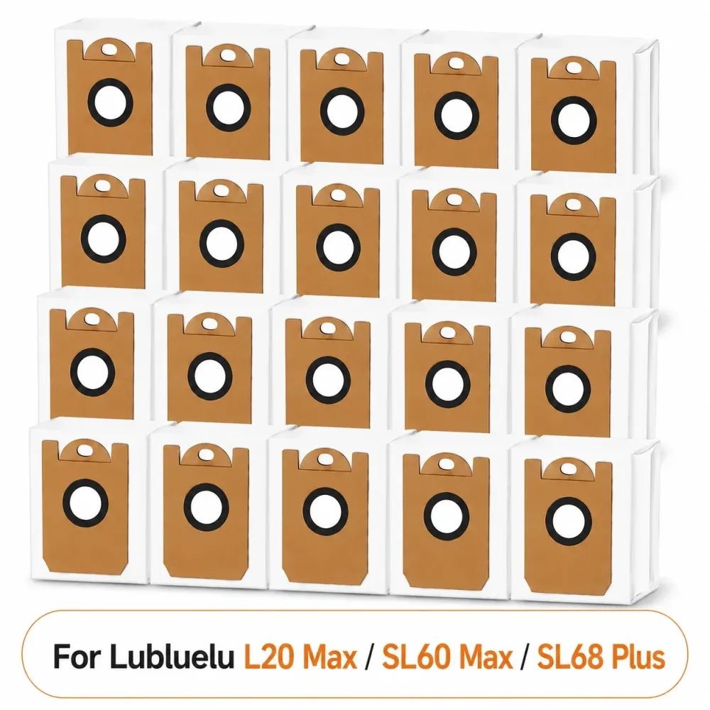 Staubbeutel für Lubluelu D3 Selbstentleerungsstation kompatibel mit Lubluelu L20 Max, Lubluelu SL60 Max, Lubluelu SL68 Plus Staubsaugerteile Ersatzzubehör