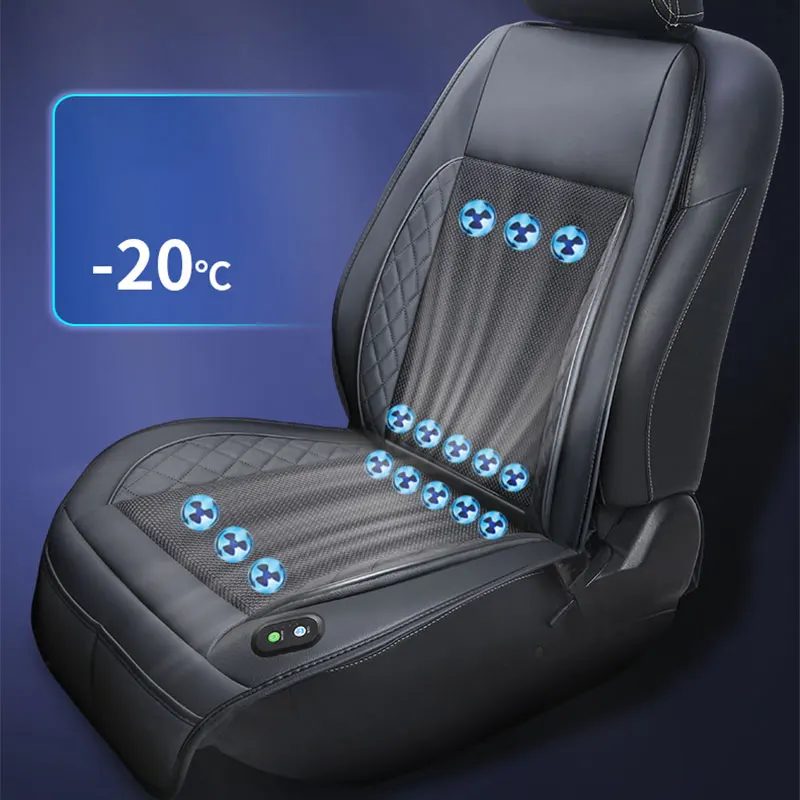 DC 12V 3D Spacer Auto-Sitzkissen mit 8/16 Lüftern, schnell aufblasende Belüftung, Sitzkühlmatte, gekühlter Sitz